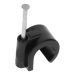 Tack spijkerclip universeel 11-15mm zwart - 100 stuks Tack spijkerclip universeel 11-15mm zwart - 100 stuks