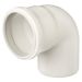 Ubbink rookgasbocht 87° - Ø80 mm - PP wit