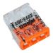 Wago lasklem 3 voudig 0.5-2.5mm² massief oranje Wago lasklem 3 voudig 0.5-2.5mm² massief oranje