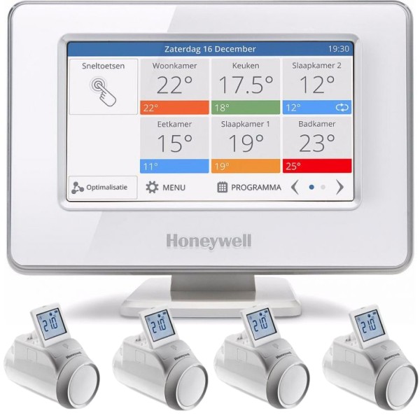 Cvtotaal Honeywell Home evohome slimme thermostaat WiFi 4-zones aan/uit aanbieding