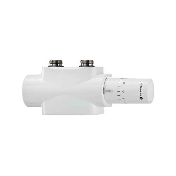 Heimeier Multilux onderblokset met Halo thermostaatknop - 2-pijps - wit
