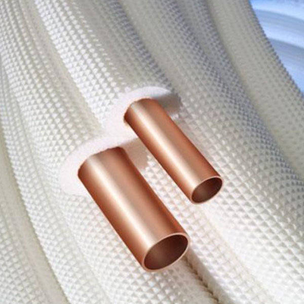 Halcor geïsoleerde twintube koelleiding 1/4" x 3/8" - zonder flare - rol 25 meter
