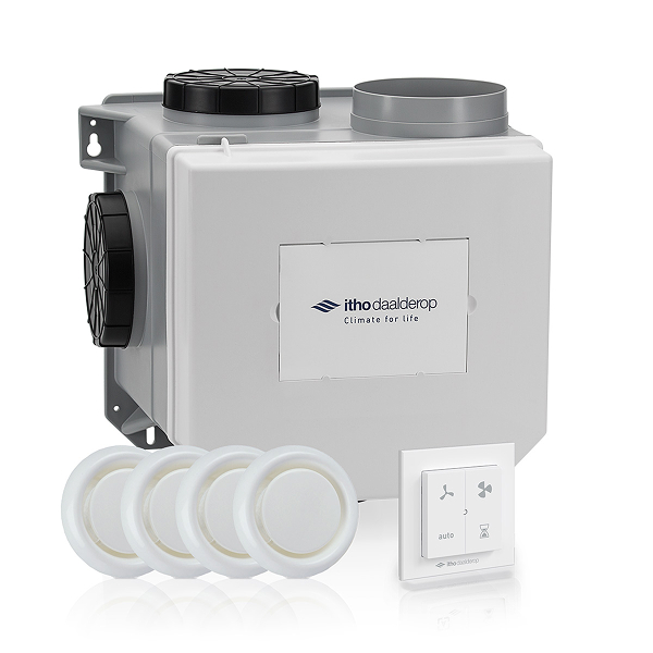 Cvtotaal Itho Daalderop ventilatiebox CVE-S ECO - Alles-in-1 - Vochtsensor - Euro en Perilex aanbieding