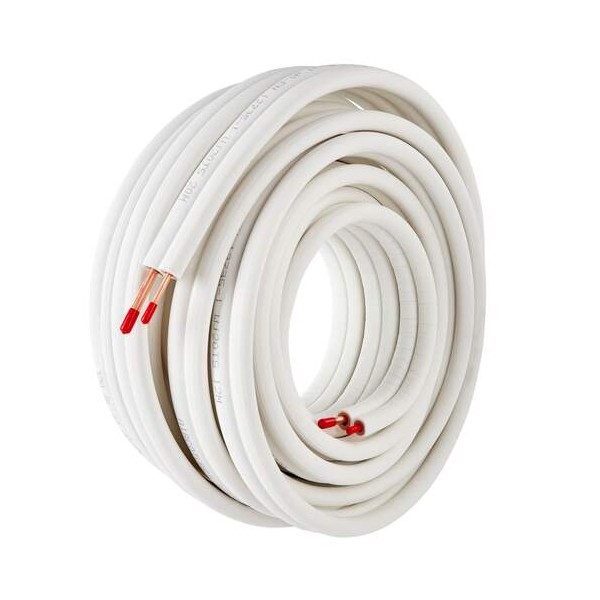 Aircotube koelleiding geïsoleerd 1/4" x 1/2" - rol 30 meter