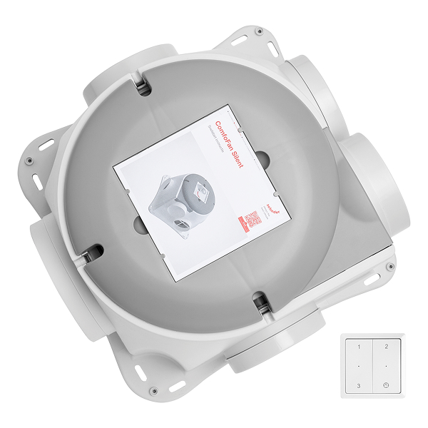 Cvtotaal Zehnder ComfoFan Silent ventilatiebox - RFZ schakelaar - Eurostekker aanbieding