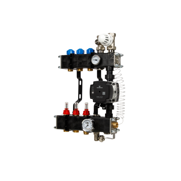 VTE composiet verdeler - pomp Grundfos - 3 groeps