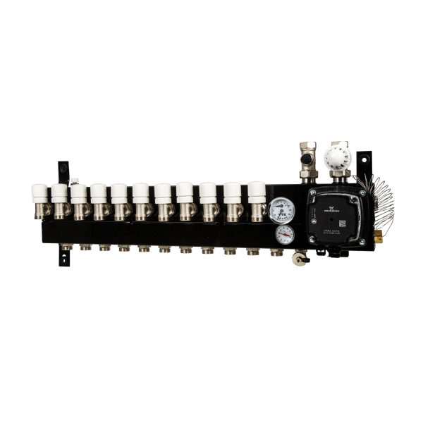 VTE SLIM verdeler vloerverwarming 11-groeps Grundfos pomp