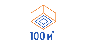 100 m²