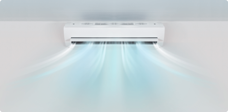 Airco met krachtige uitblaas