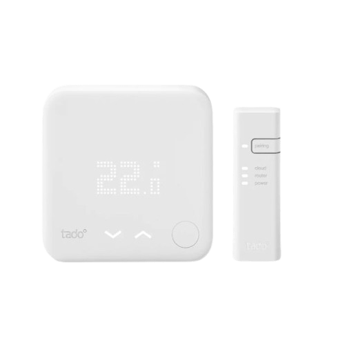 Witte vierkant thermostaat met bridge