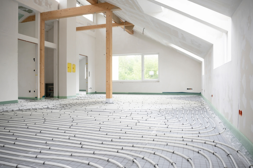 Vloerverwarming in woning 